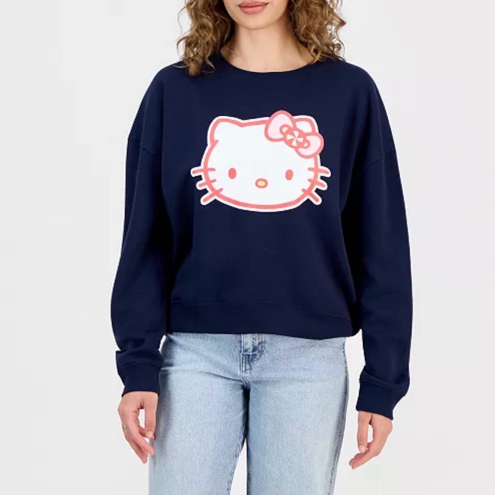 Hello Kitty Glitter Fleece Crewneck Sweatshirt